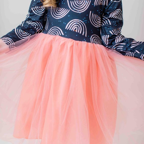 Mila & Rose Midnight Rainbow Long Sleeve Tutu Dress - Picture 3 of 3